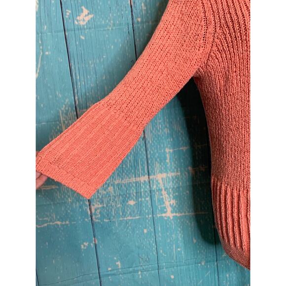 J H Collection orange melon one button cardigan size Large - Picture 5 of 8